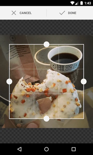 Screenshot from uCrop