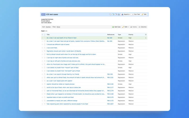 Content test checklis