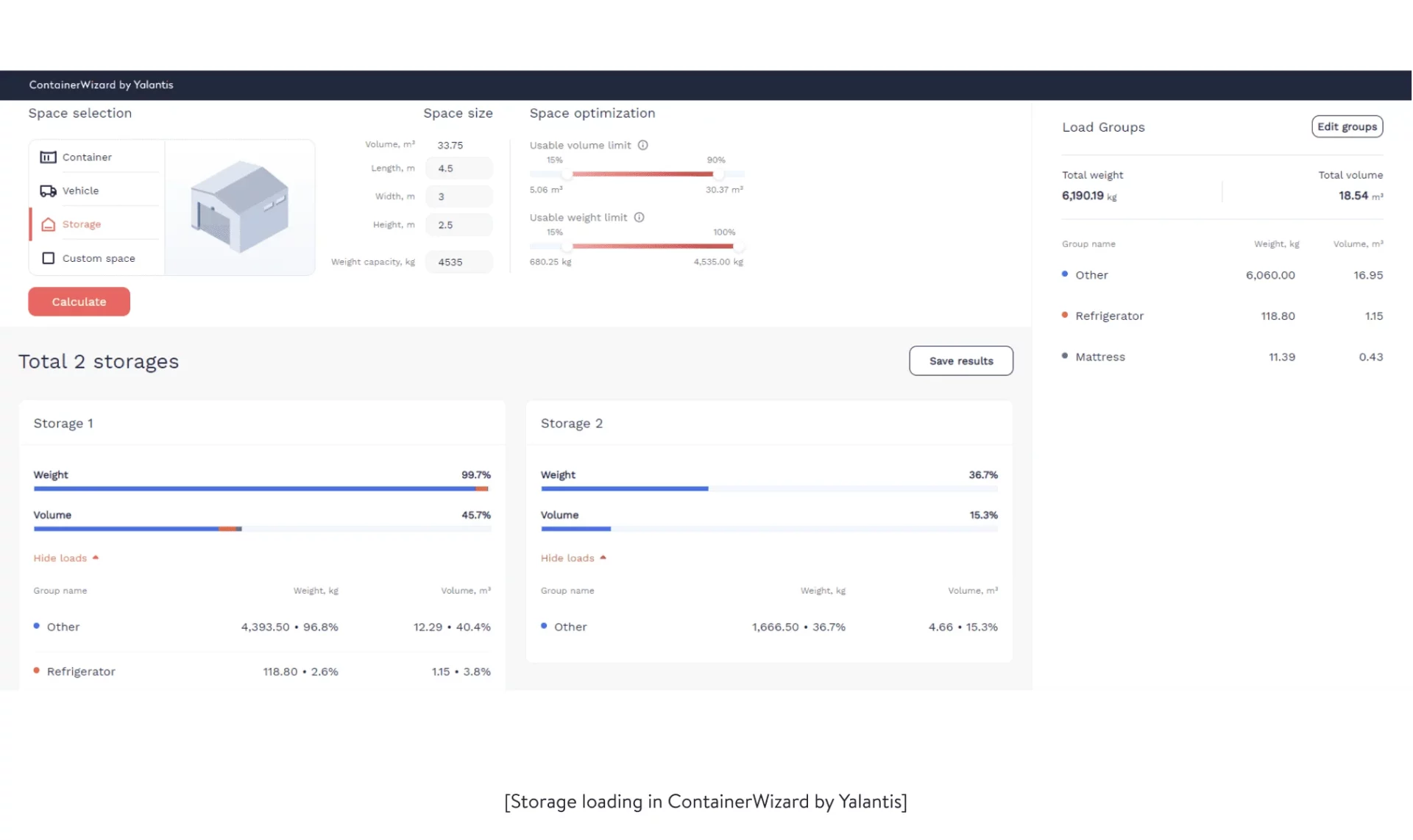 Containerwizard storage loading