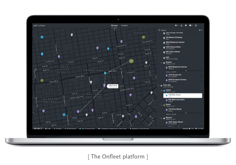The Onfleet platform