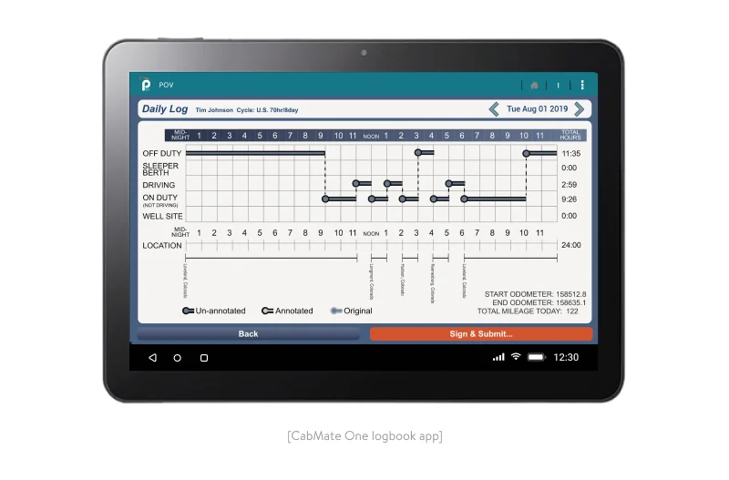 Сabmate one logbook app
