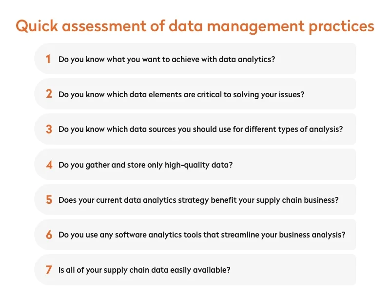 Data management assessment
