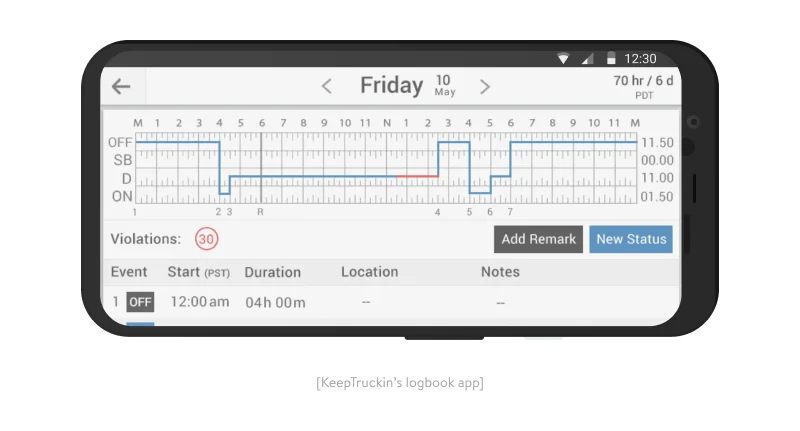 Keeptrucking logbook app