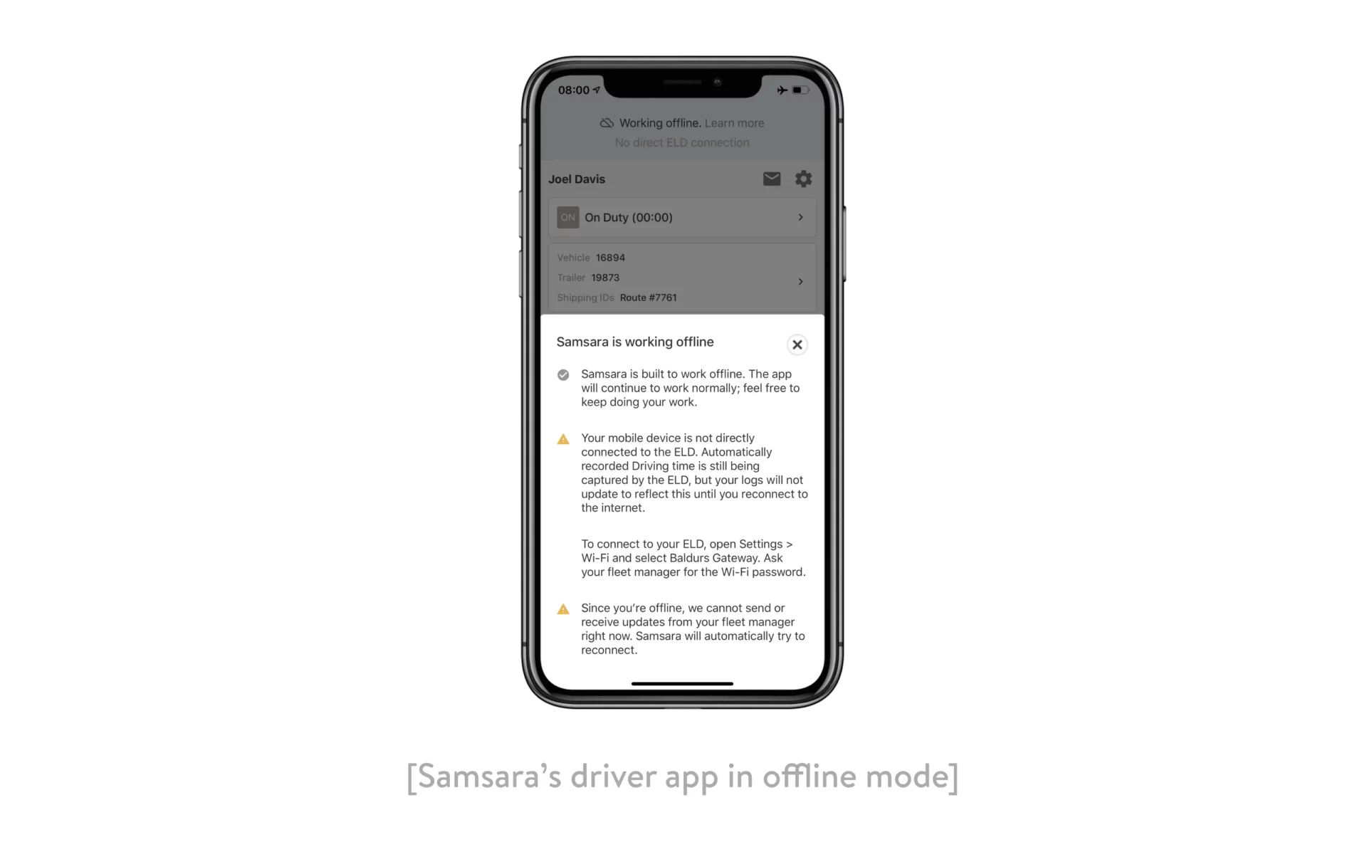 Samsara app offline