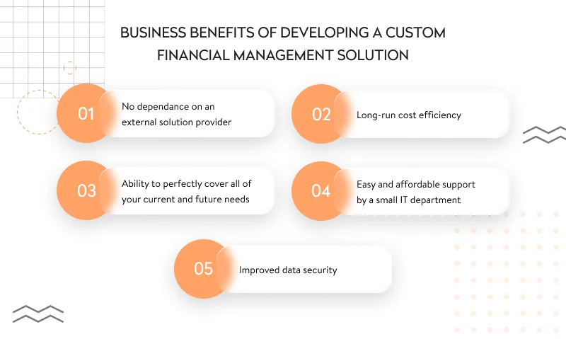 Business benefits of developing a custom financial management solution