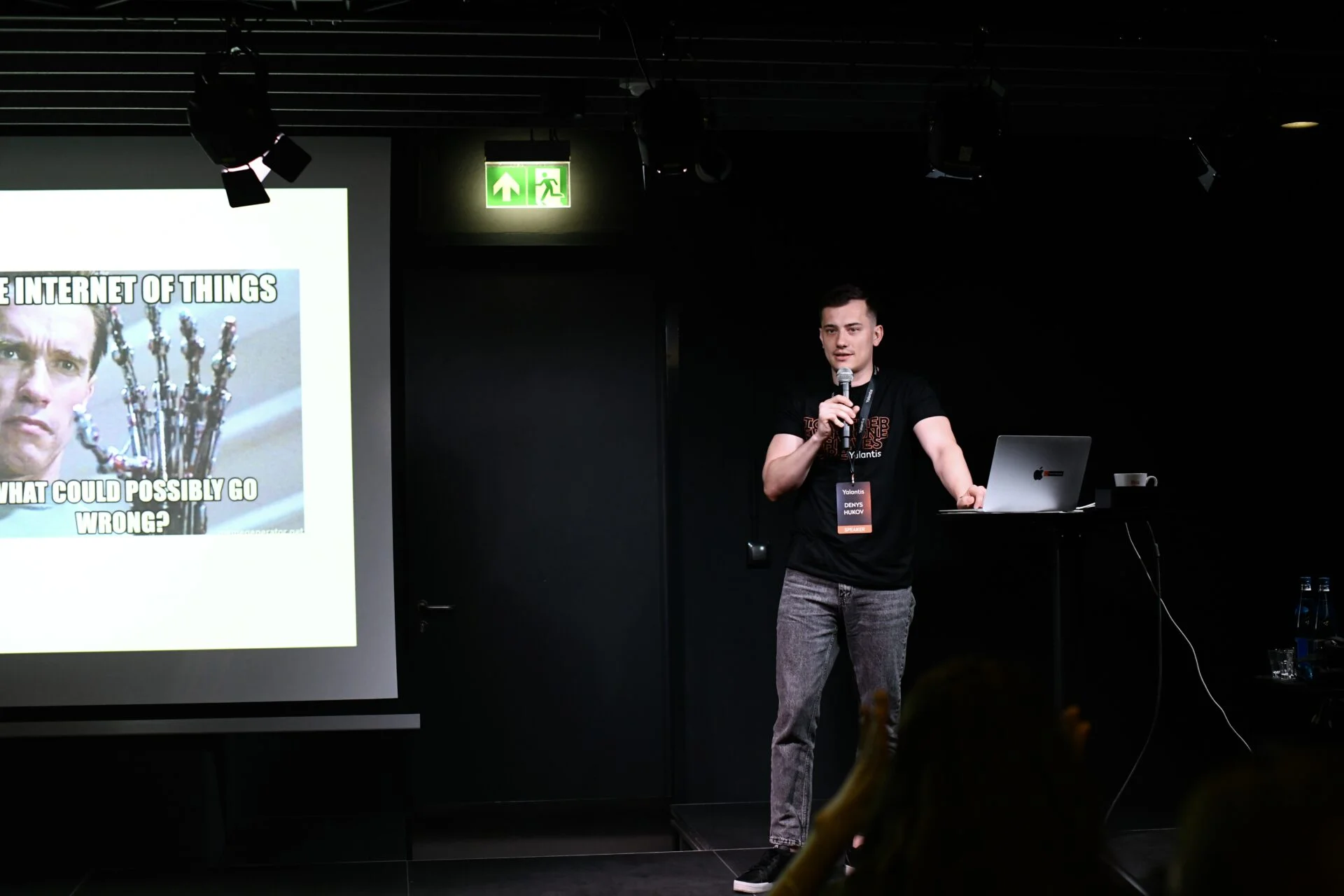 Denys Hukov as a speaker on AI/ML event