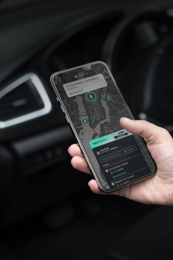 Sustainability-oriented app for an EV charging provider logo