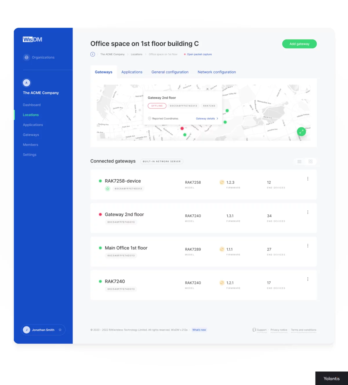 WisDM, an IoT network management platform for RAKwireless