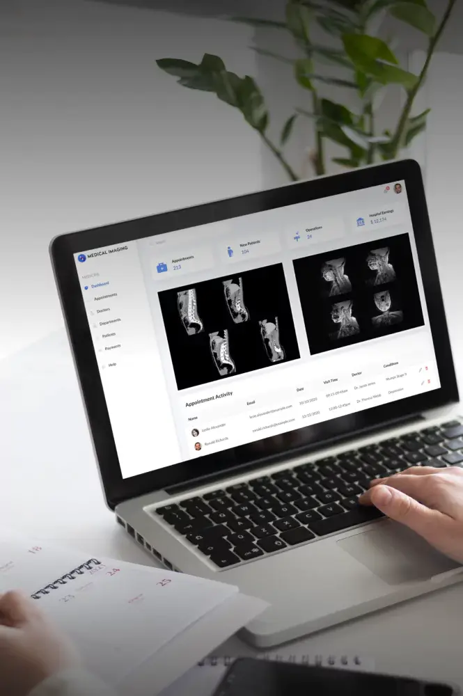 Medical imaging system for a hospital network